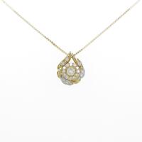 K18YG／PT ダイヤモンドネックレス