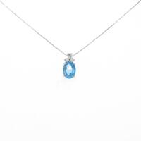 K10WG ブルートパーズネックレス