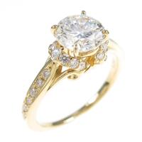 【リメイク】K18YG ダイヤモンドリング 1．078ct・H・SI1・GOOD