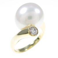 K18YG シロチョウパールリング