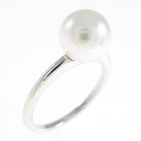 K18WG アコヤパールリング