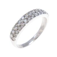 K18WG ハーフエタニティ ダイヤモンドリング