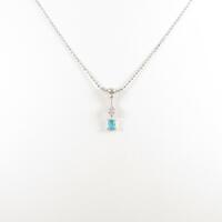 K18WG パライバトルマリンネックレス