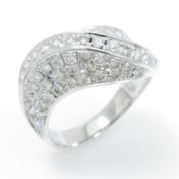 K18WG パヴェ ダイヤモンドリング