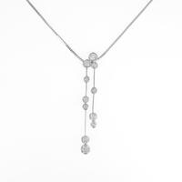 K18WG／750WG ダイヤモンドネックレス