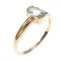 K18YG アクアマリンリング