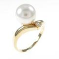 K18YG アコヤパールリング