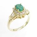 K18YG エメラルドリング
