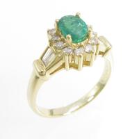 K18YG エメラルドリング