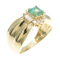 K18YG エメラルドリング