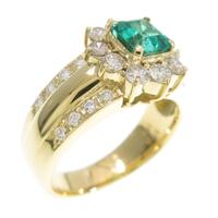 K18YG エメラルドリング