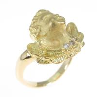 K18YG エンジェル ダイヤモンドリング