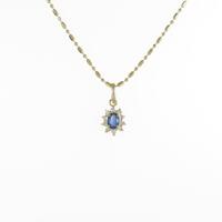 K18YG サファイヤネックレス