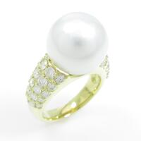 K18YG シロチョウパールリング