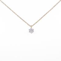 K18YG ソリティア ダイヤモンドネックレス