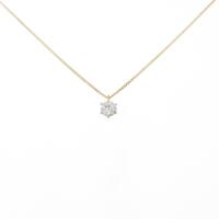 K18YG ソリティア ダイヤモンドネックレス