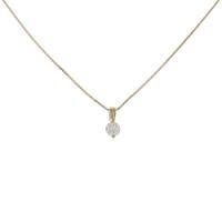 K18YG ソリティア ダイヤモンドネックレス