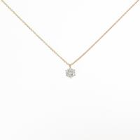 K18YG ダイヤモンドネックレス 0．296ct・H・SI1・GOOD