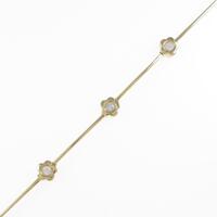 K18YG フラワー ダイヤモンドブレスレット