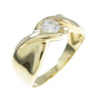 K18YG リボン ダイヤモンドリング