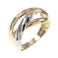 K18YG／PT ダイヤモンドリング