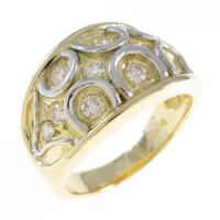 K18YG／PT ダイヤモンドリング