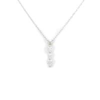 PT スリーストーン ダイヤモンドネックレス