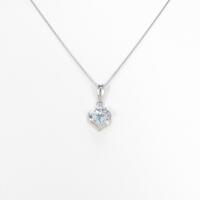 PT ハート アクアマリンネックレス