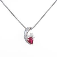 PT／K18WG ルビーネックレス