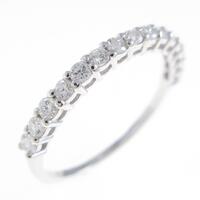 【リメイク】K18WG ハーフエタニティ ダイヤモンドリング