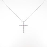 ハリーウィンストン クロス ダイヤモンドネックレス