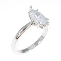 プラチナダイヤモンドリング 1．000ct・D・VS1・マーキスカット