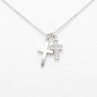 ヴァンドーム クロス ダイヤモンドネックレス