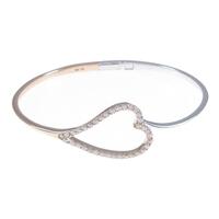 K18WG／K18PG ハート ダイヤモンドバングル