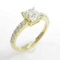 【リメイク】K18YG ダイヤモンドリング 1．020ct・K・SI1・プリンセスカット