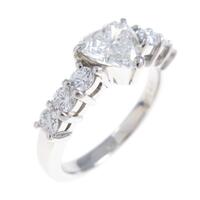 プラチナダイヤモンドリング 0．628ct・E・VS2・ハートシェイプ