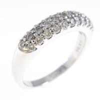 K18WG パヴェ ダイヤモンドリング