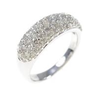 K18WG パヴェ ダイヤモンドピンキーリング