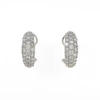 PT／K18WG パヴェ ダイヤモンドピアス