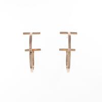 ティファニー Tワイヤー フープ ミディアム ピアス