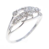 K18WG ダイヤモンドリング