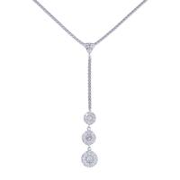 K18WG ダイヤモンドネックレス