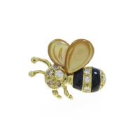 K18YG ビー カラーストーンブローチ