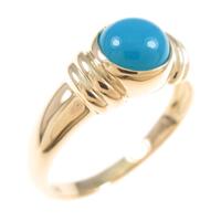 K18YG トルコイシリング