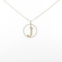 K18YG イニシャルJ ネックレス