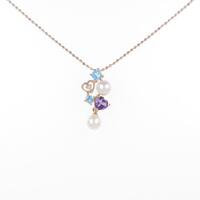 K10PG カラーストーンネックレス