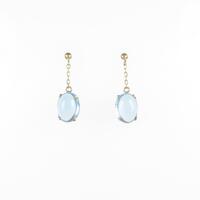 K18YG ブルートパーズピアス