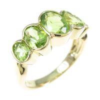 K18YG ペリドットリング