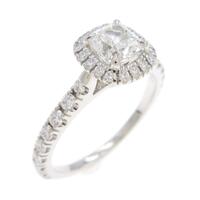 カルティエ デスティネ ソリテール リング 0．59ct・G・VVS1・クッションカット
