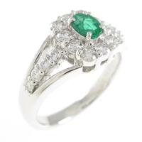 K18WG エメラルドリング